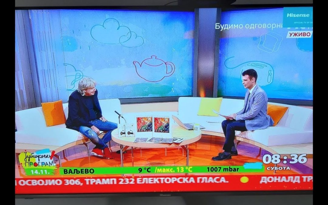 Announcement of The Exhibition “Kravcev in Blue” on National TV